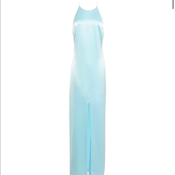 Alice + Olivia Ettley Halter Maxi Powder Blue - Picture 6 of 7